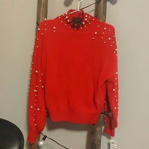 Cashmere Holiday Red Turtleneck